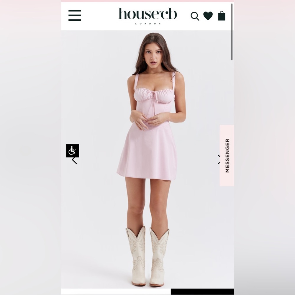 House of CB Carlotta Corset Bodice Cotton Blend Cocktail Dress